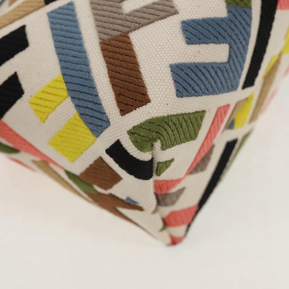 FENDI Zucca Canvas Mini By The Way Hand Bag 2way Multicolor Gold Auth 154164M