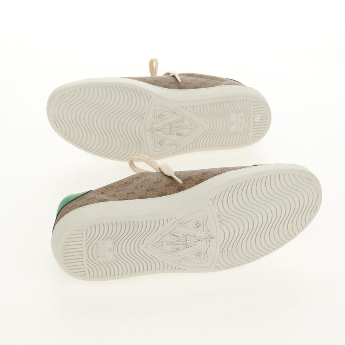 GUCCI Micro GG Canvas Disney Collaboration Sneakers Beige Auth 154167M