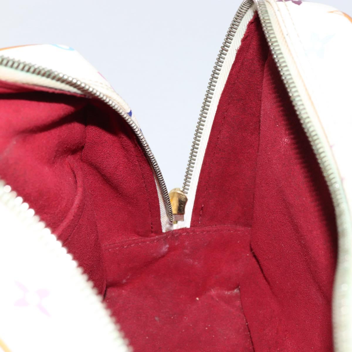 LOUIS VUITTON Monogram Multicolor Trouville Hand Bag White M92663 LV Auth 154169