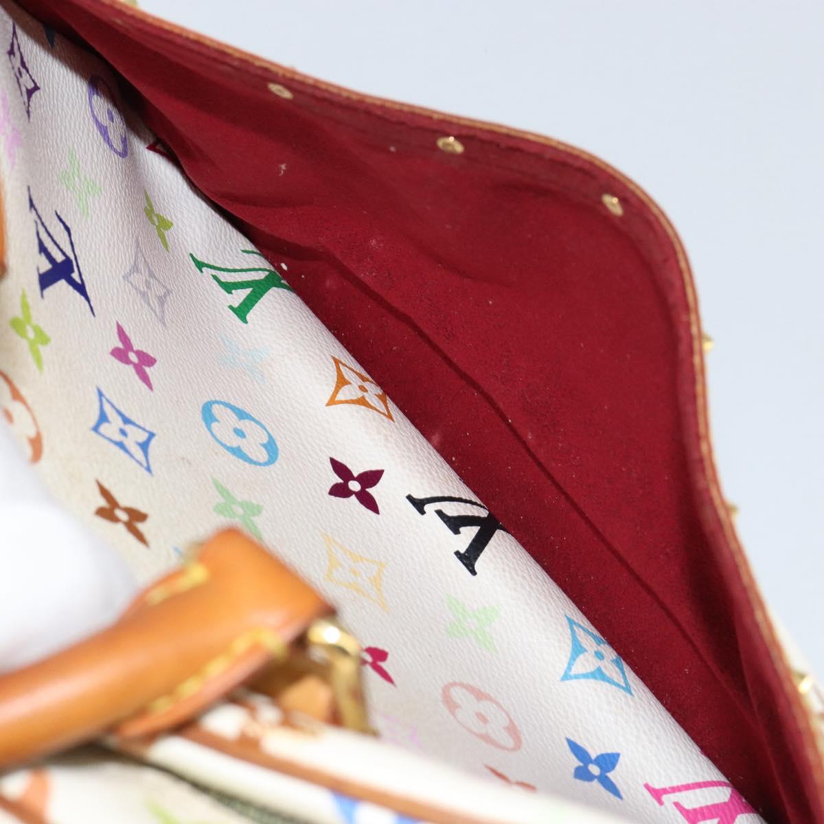 LOUIS VUITTON Monogram Multicolor Trouville Hand Bag White M92663 LV Auth 154169