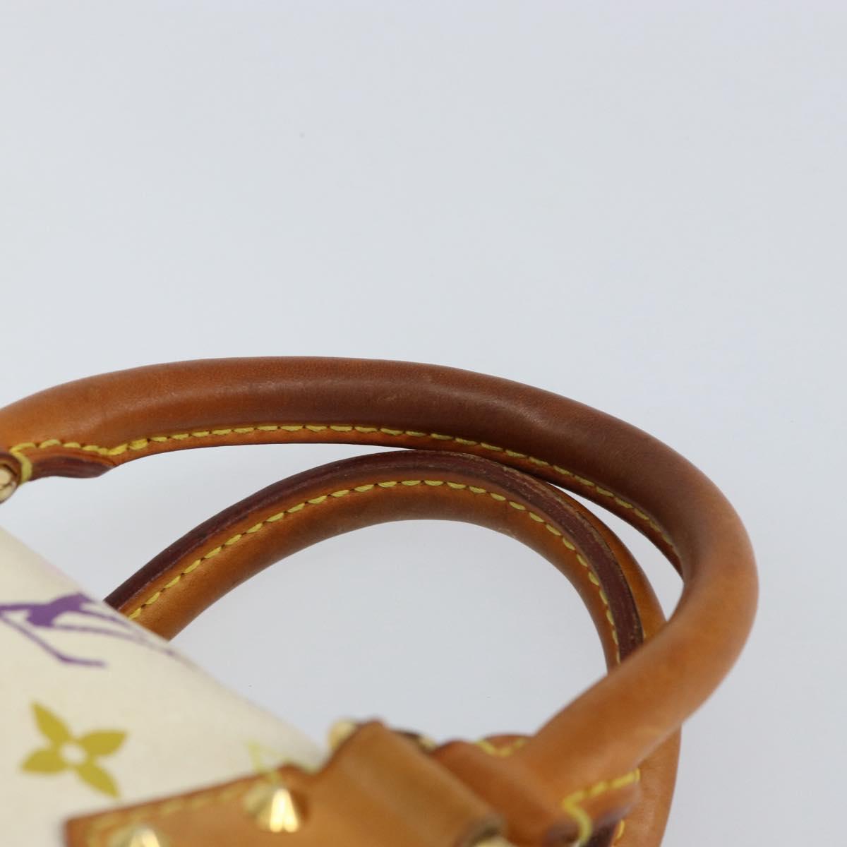 LOUIS VUITTON Monogram Multicolor Trouville Hand Bag White M92663 LV Auth 154169