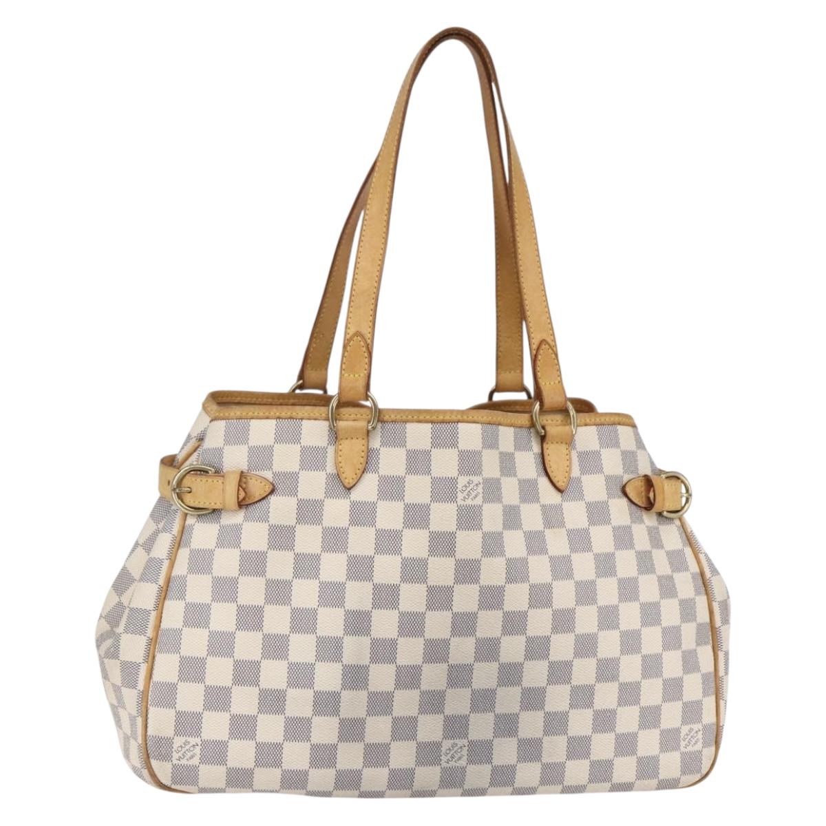 LOUIS VUITTON Damier Azur Batignolles Horizontal Tote Bag N48172 LV Auth 154170