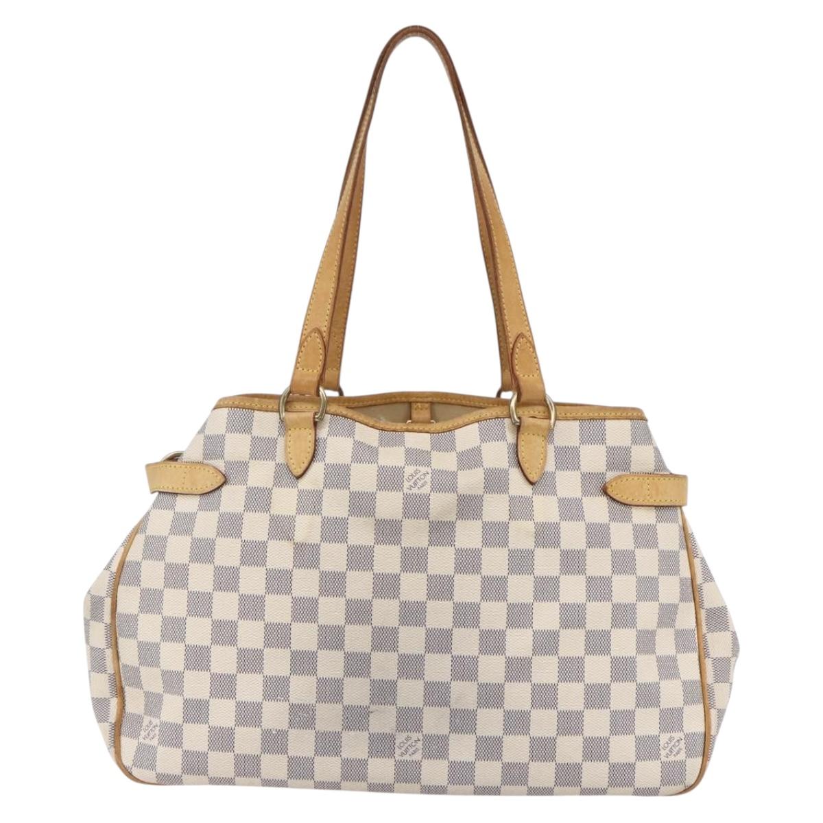 LOUIS VUITTON Damier Azur Batignolles Horizontal Tote Bag N48172 LV Auth 154170