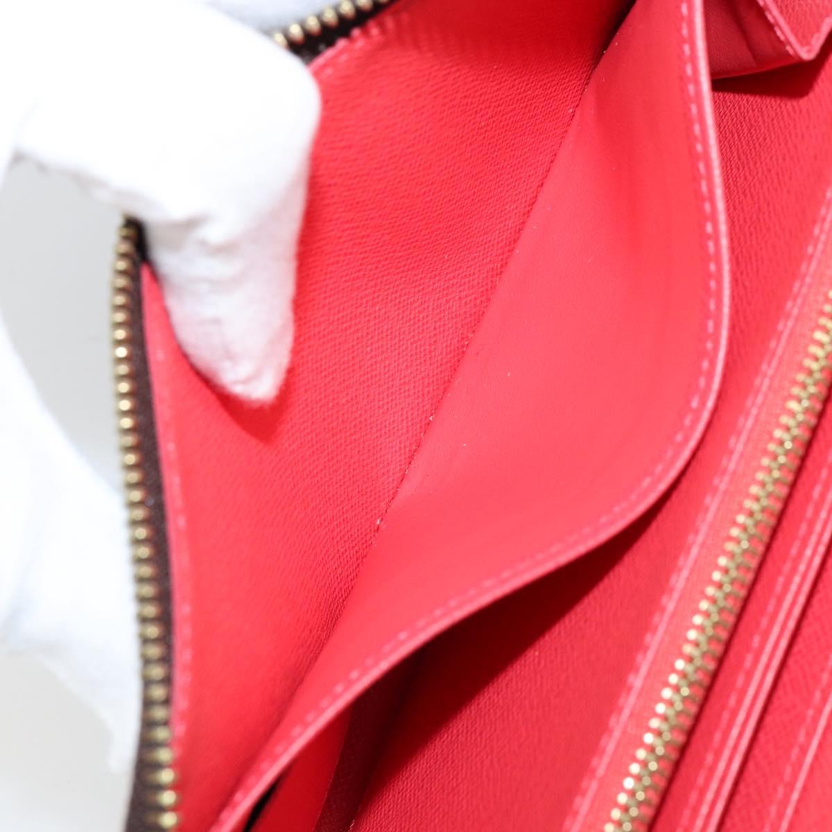 LOUIS VUITTON Monogram Totem Zippy Wallet Purple Red blue M61364 LV Auth 154173