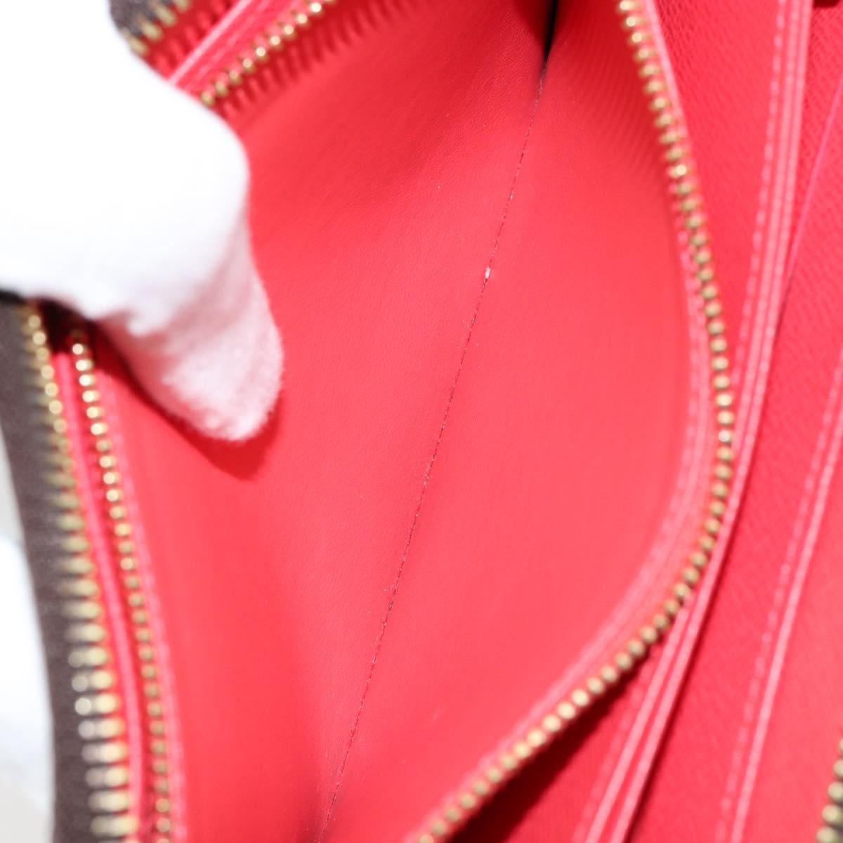 LOUIS VUITTON Monogram Totem Zippy Wallet Purple Red blue M61364 LV Auth 154173