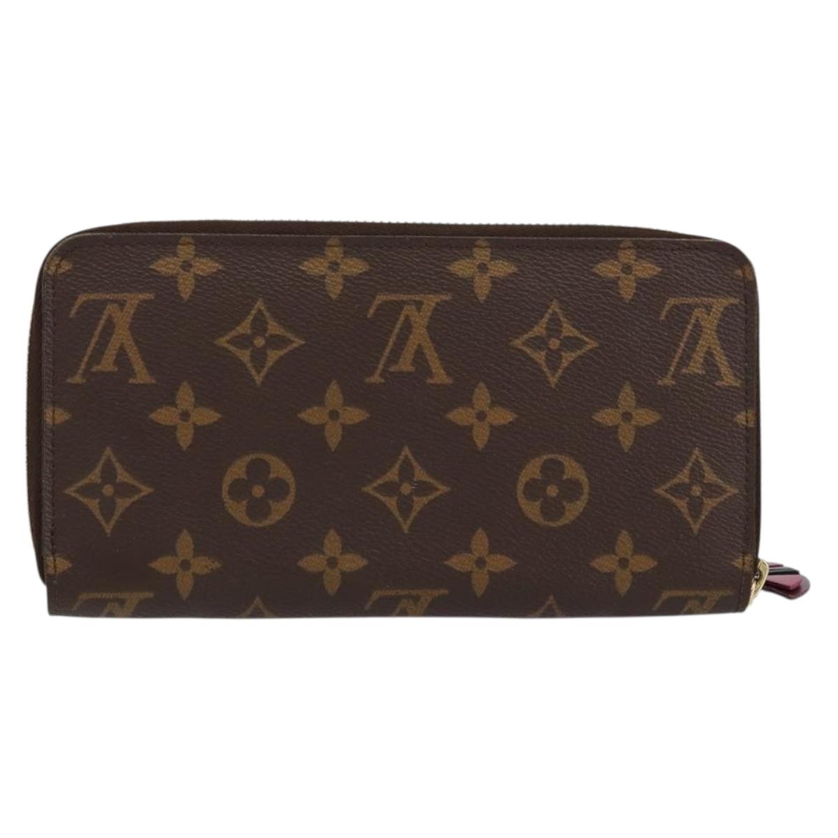 LOUIS VUITTON Monogram Totem Zippy Wallet Purple Red blue M61364 LV Auth 154173