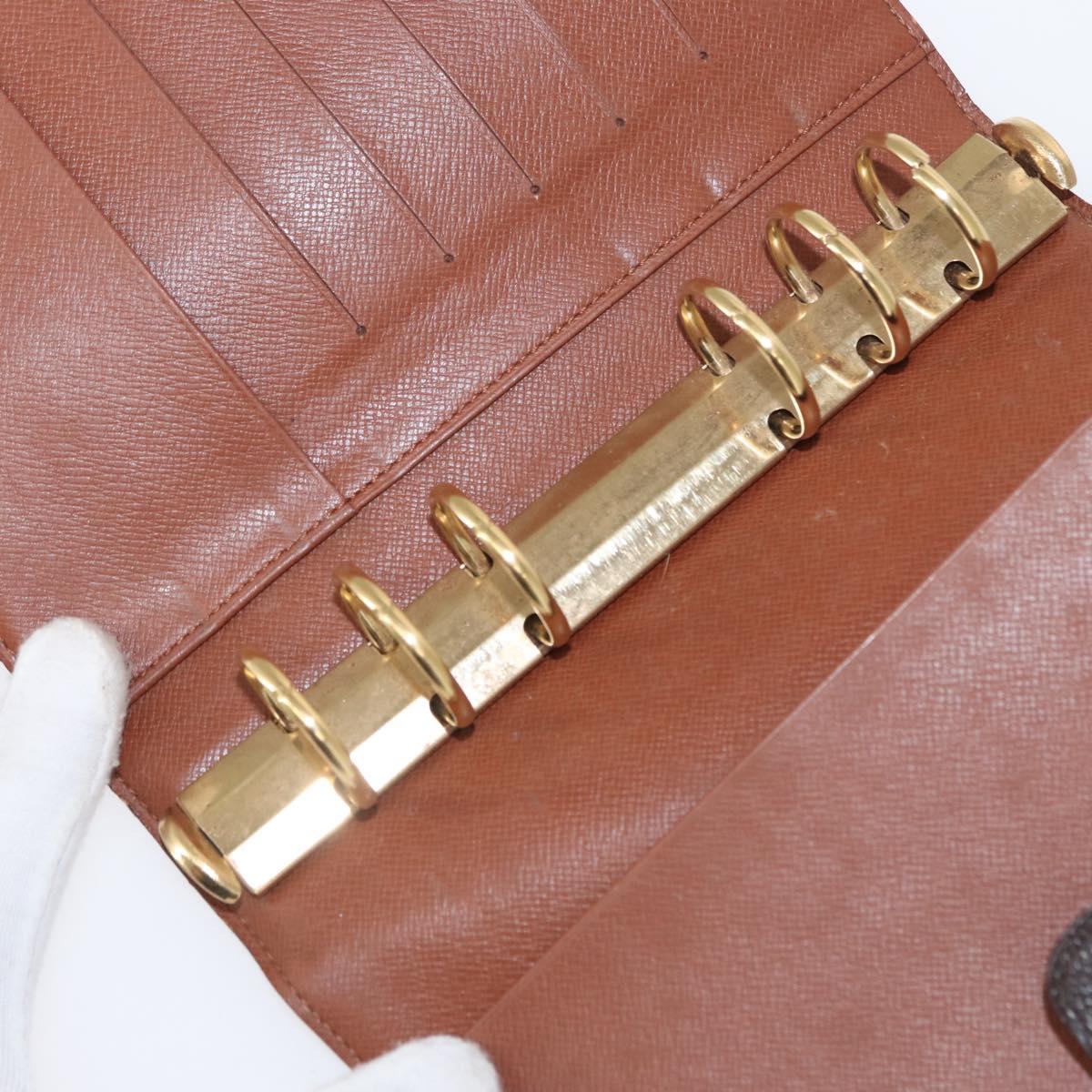 LOUIS VUITTON Monogram Agenda MM Day Planner Cover R20105 LV Auth 154176