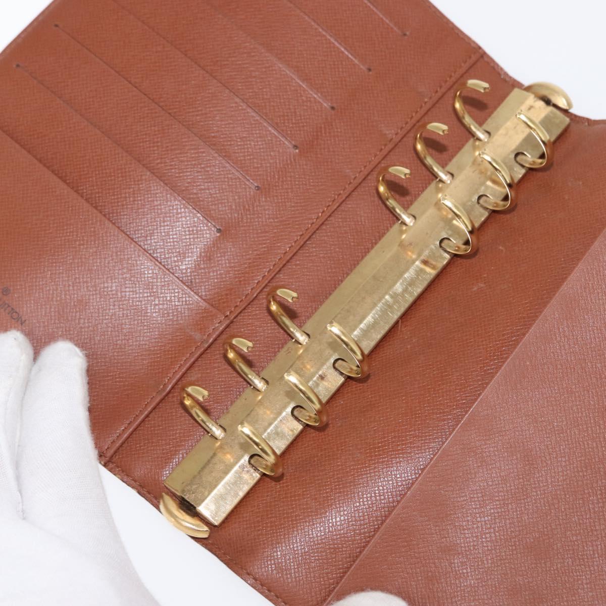 LOUIS VUITTON Monogram Agenda MM Day Planner Cover R20105 LV Auth 154176