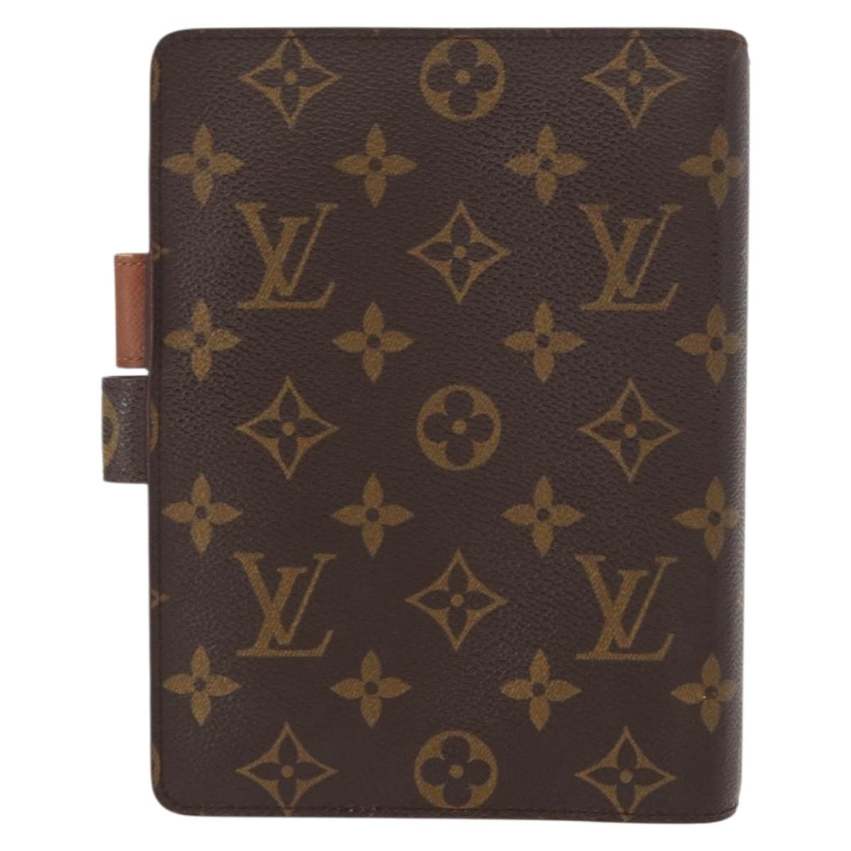 LOUIS VUITTON Monogram Agenda MM Day Planner Cover R20105 LV Auth 154176