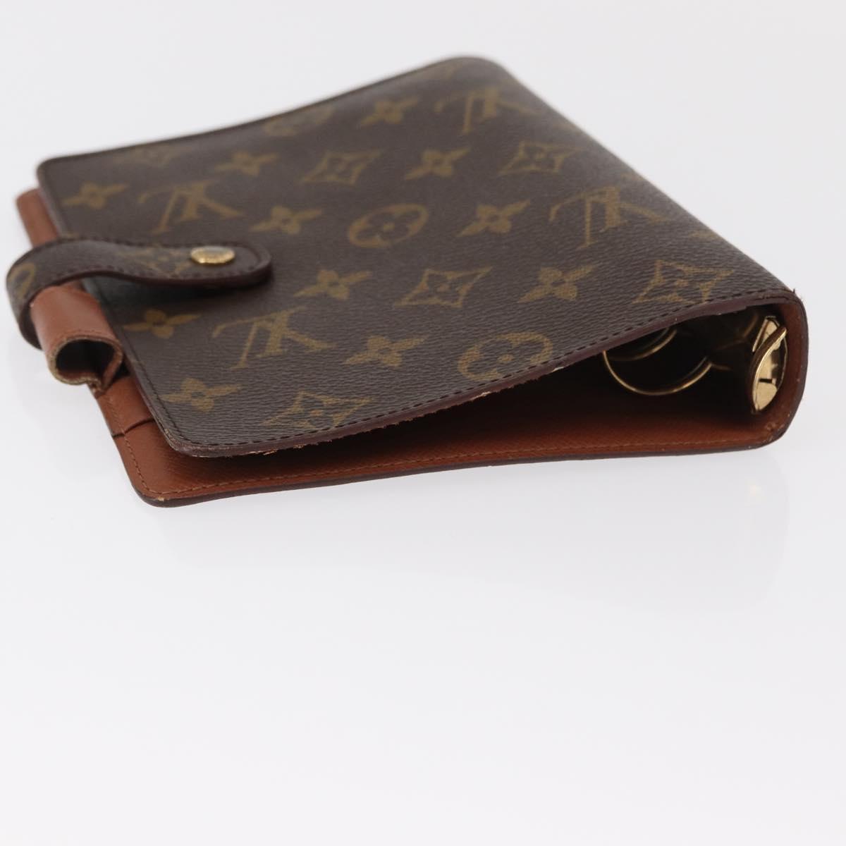 LOUIS VUITTON Monogram Agenda MM Day Planner Cover R20105 LV Auth 154176