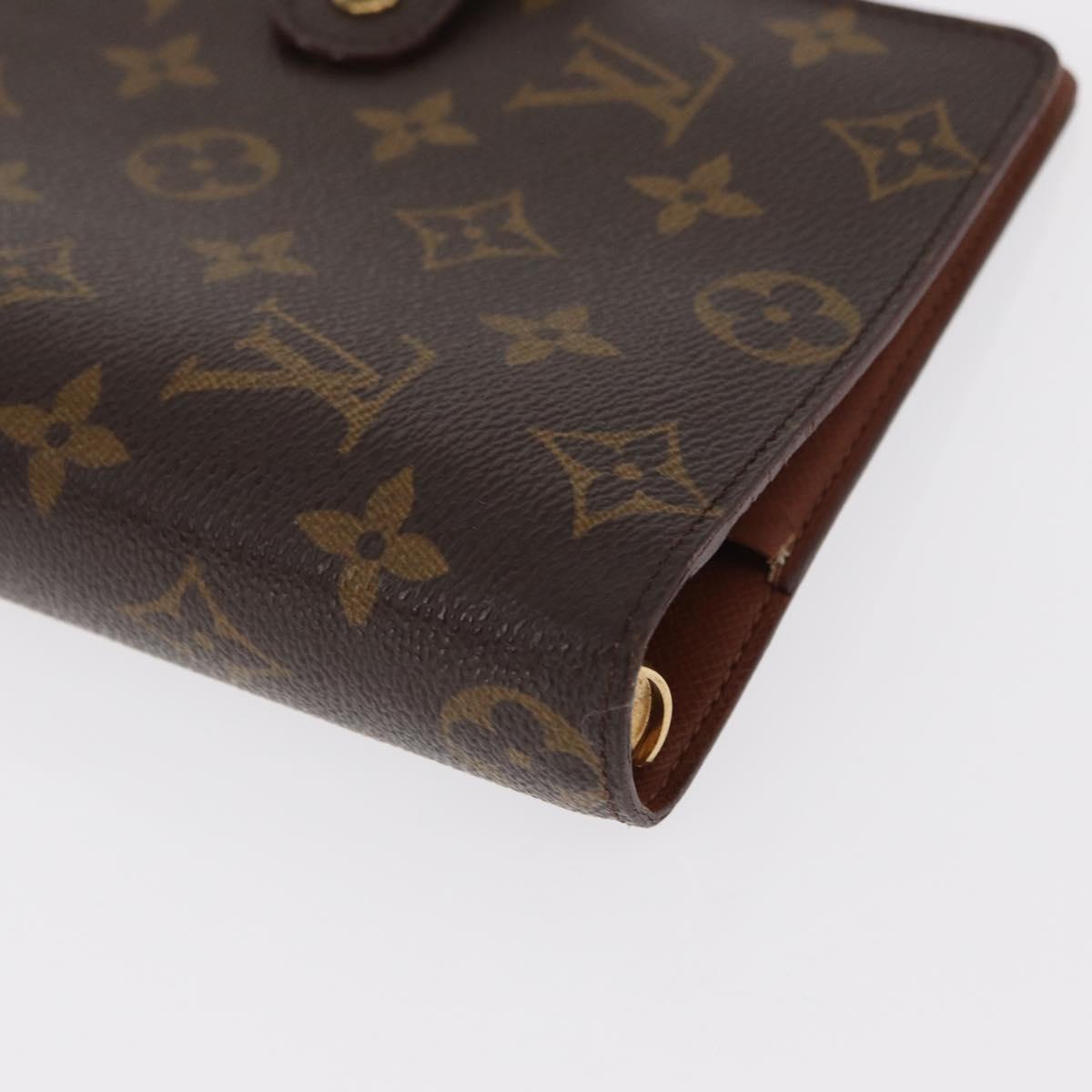LOUIS VUITTON Monogram Agenda MM Day Planner Cover R20105 LV Auth 154176