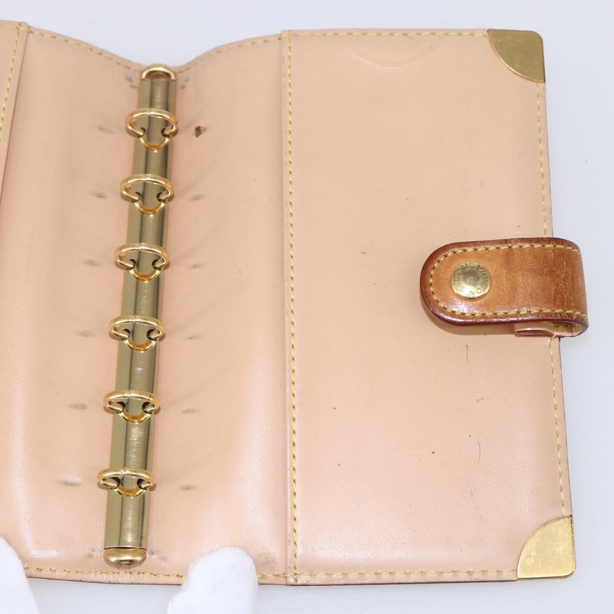 LOUIS VUITTON Multicolor Agenda PM Day Planner Cover Black R20895 LV Auth 154177