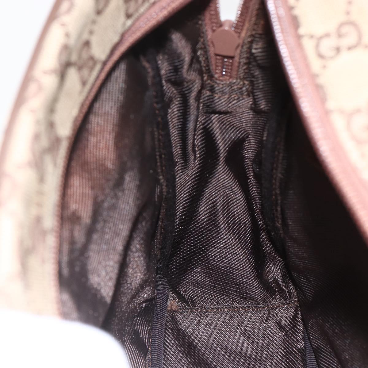 GUCCI GG Canvas Shoulder Bag Beige Silver 018 1612 Auth 154191