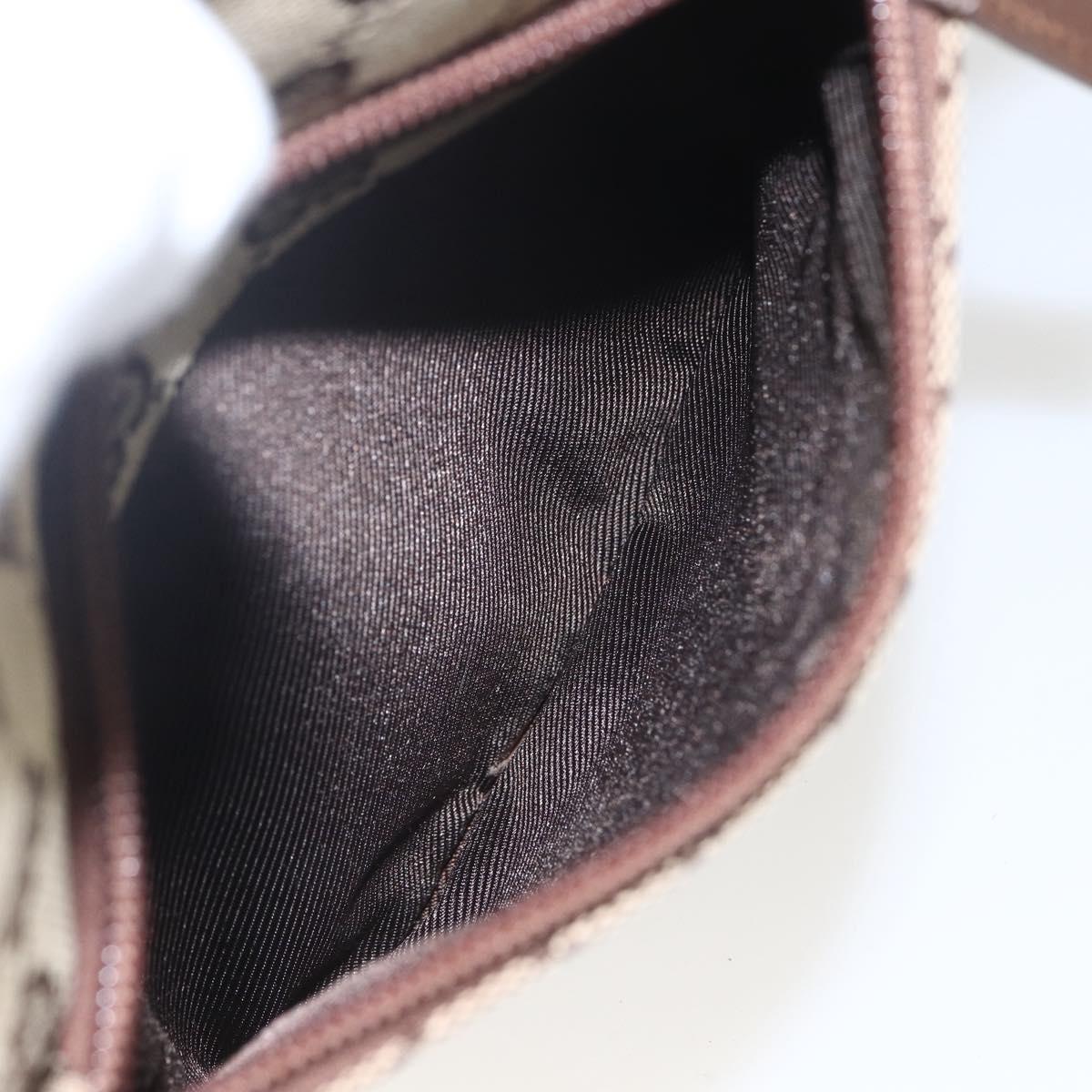 GUCCI GG Canvas Shoulder Bag Beige Silver 018 1612 Auth 154191