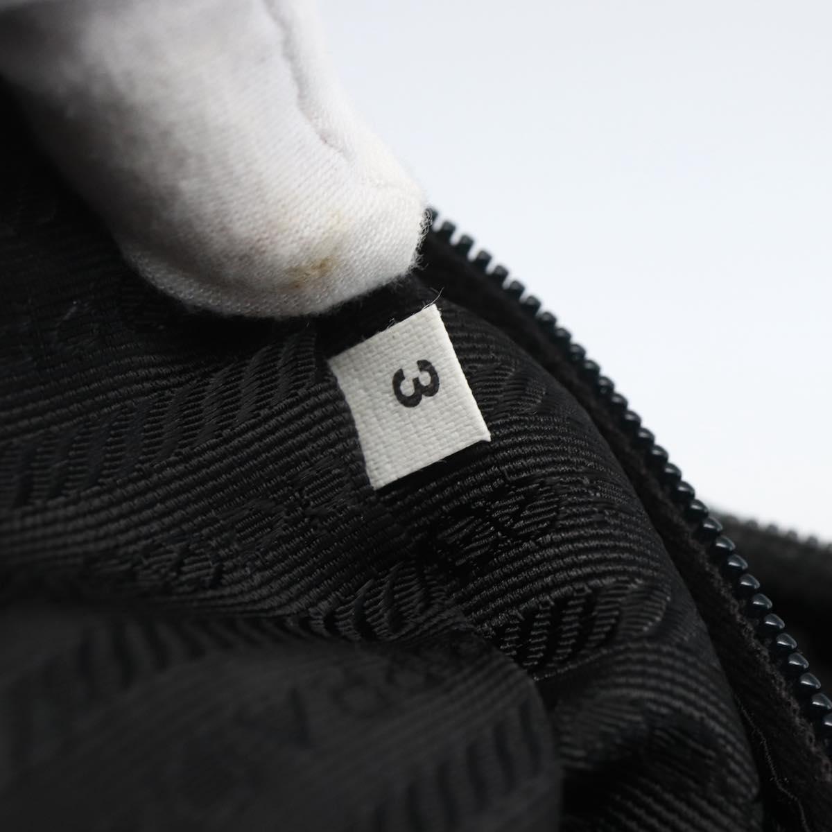 PRADA Hand Bag Nylon Green Silver Auth 154193