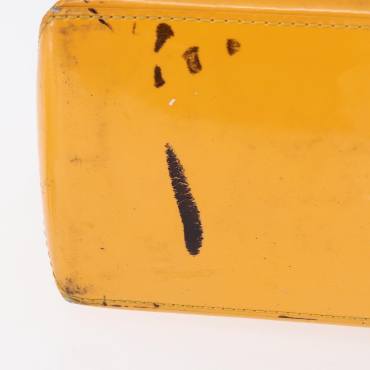 LOUIS VUITTON Monogram Vernis Wilshire PM Bag Jaune Passion M91725 Auth 154194