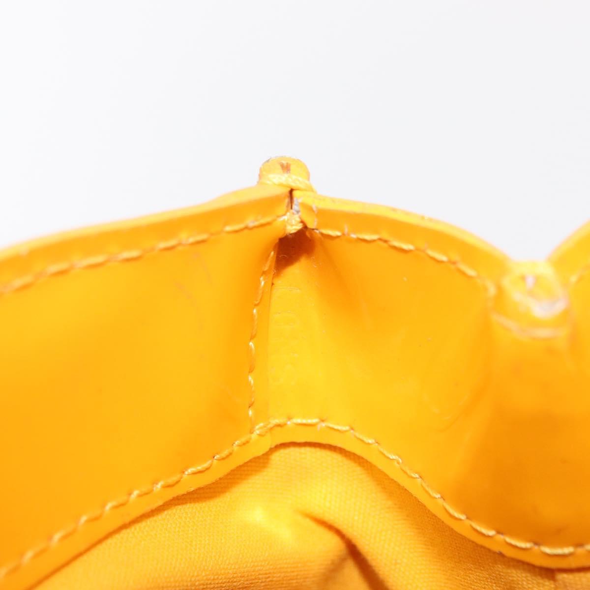 LOUIS VUITTON Monogram Vernis Wilshire PM Bag Jaune Passion M91725 Auth 154194