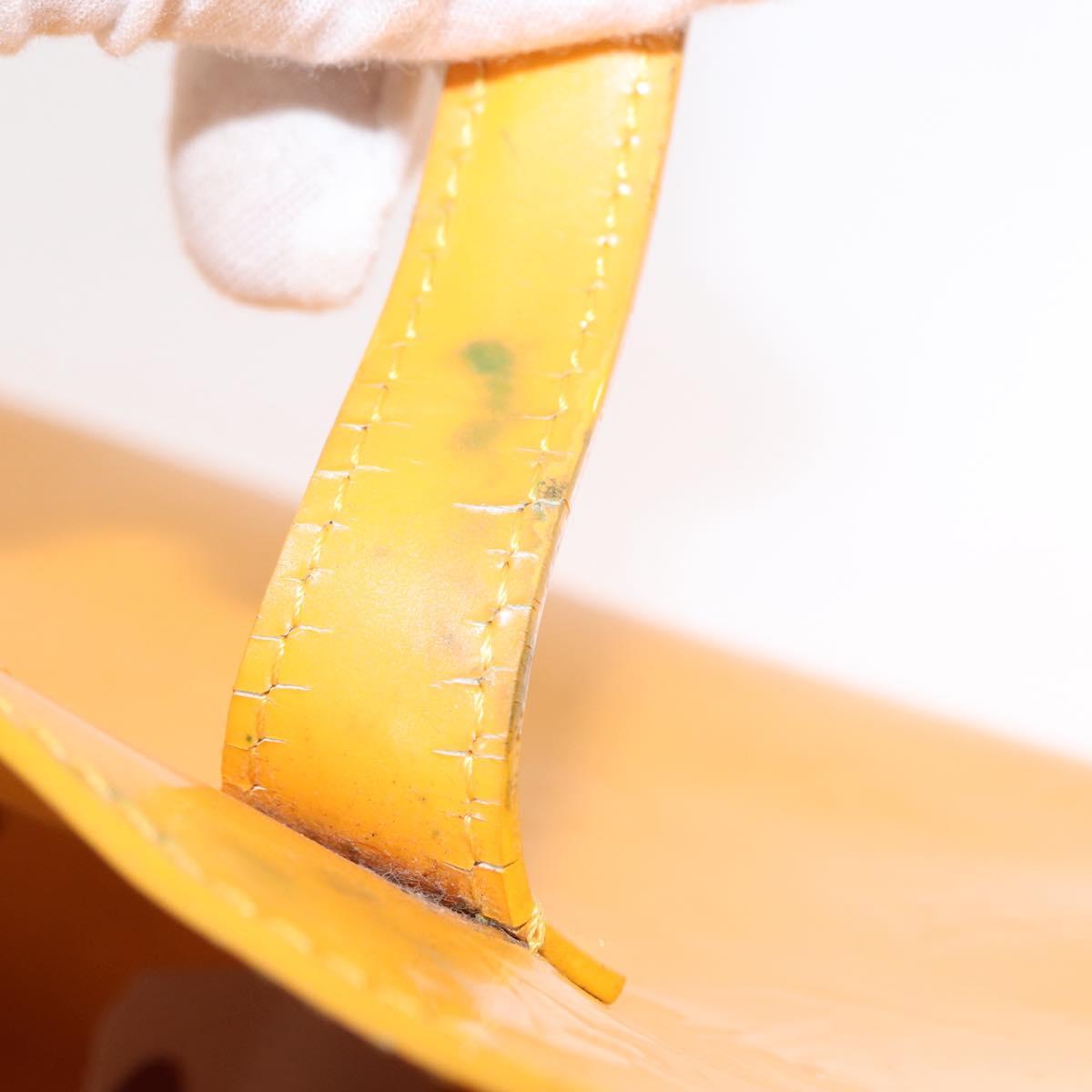 LOUIS VUITTON Monogram Vernis Wilshire PM Bag Jaune Passion M91725 Auth 154194