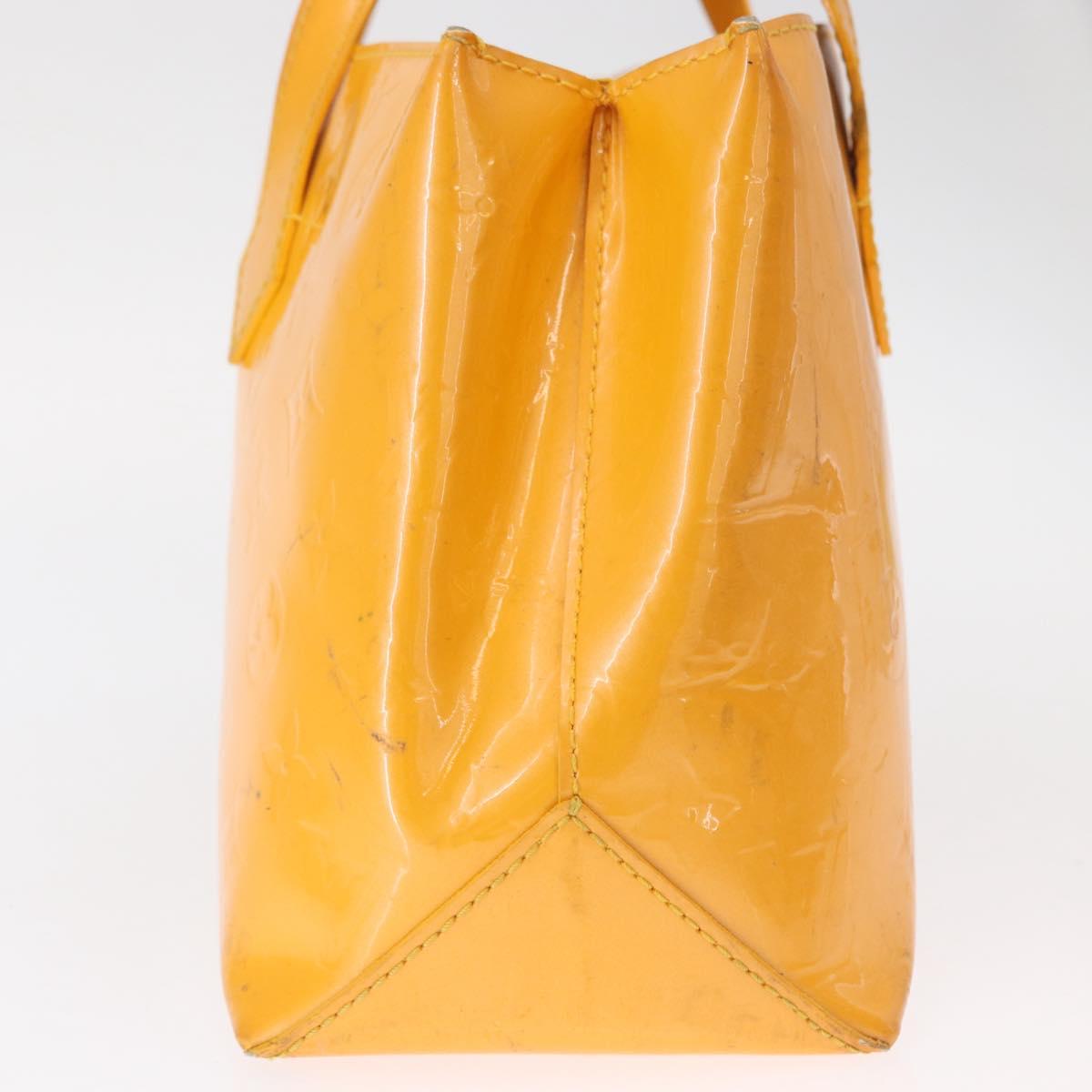 LOUIS VUITTON Monogram Vernis Wilshire PM Bag Jaune Passion M91725 Auth 154194