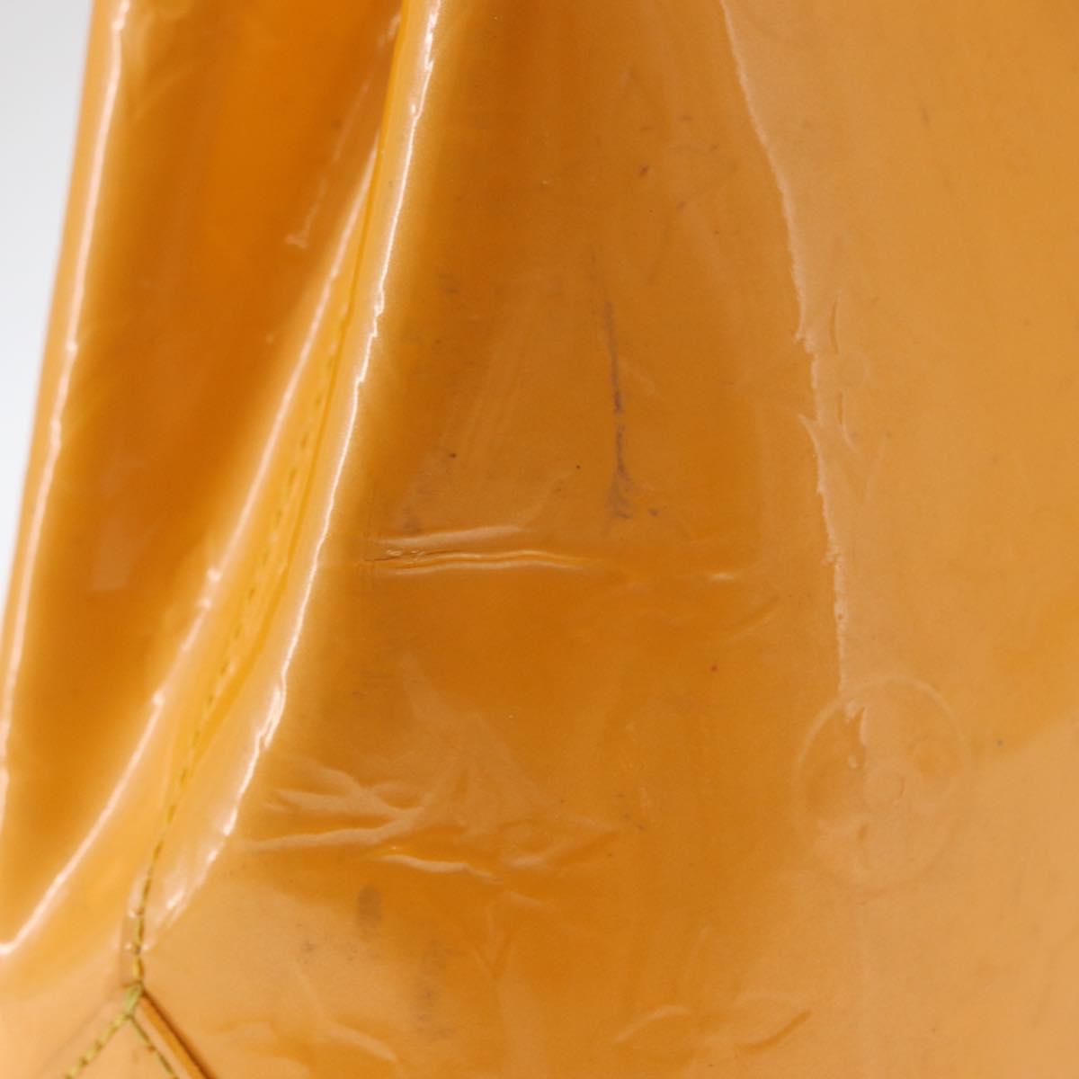 LOUIS VUITTON Monogram Vernis Wilshire PM Bag Jaune Passion M91725 Auth 154194