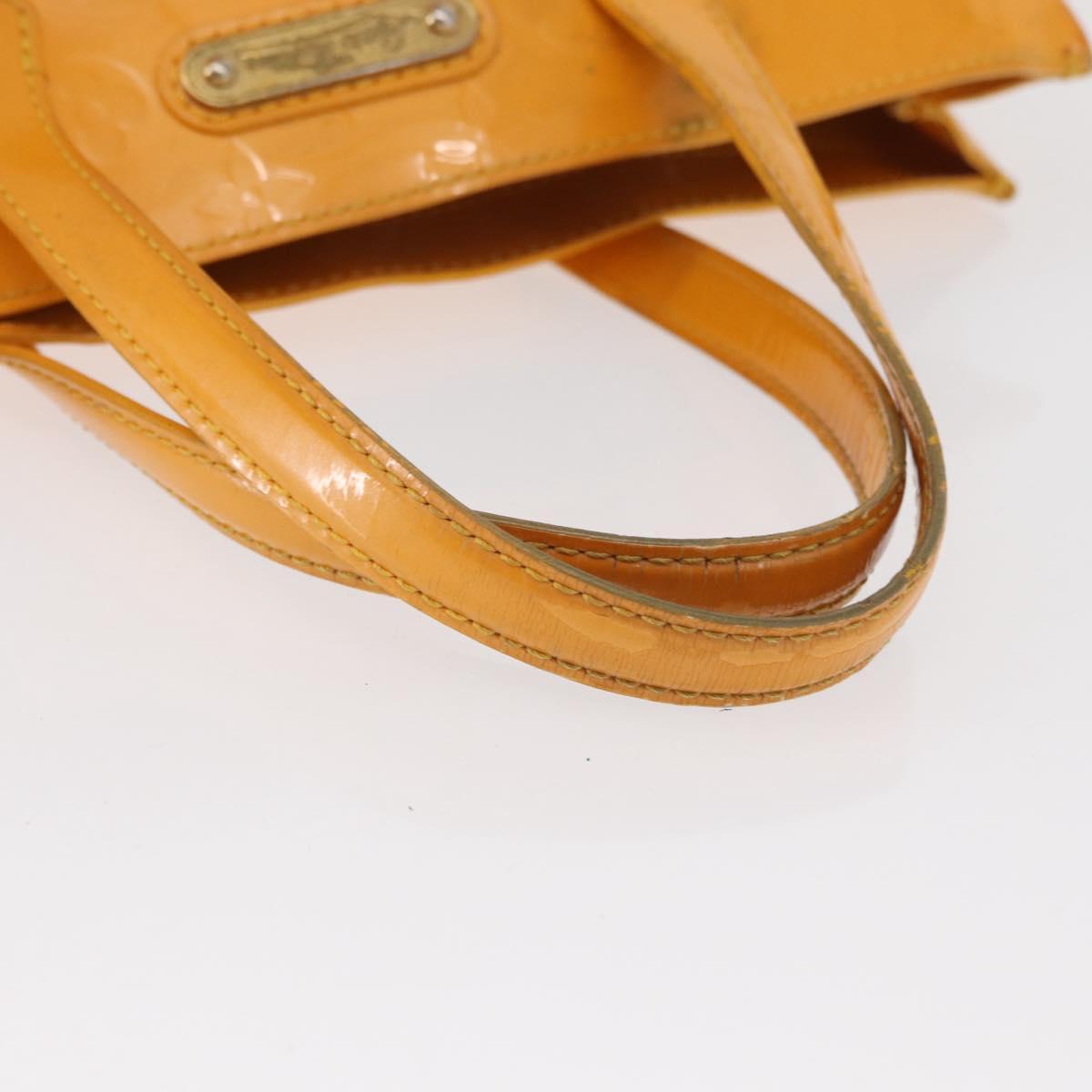 LOUIS VUITTON Monogram Vernis Wilshire PM Bag Jaune Passion M91725 Auth 154194