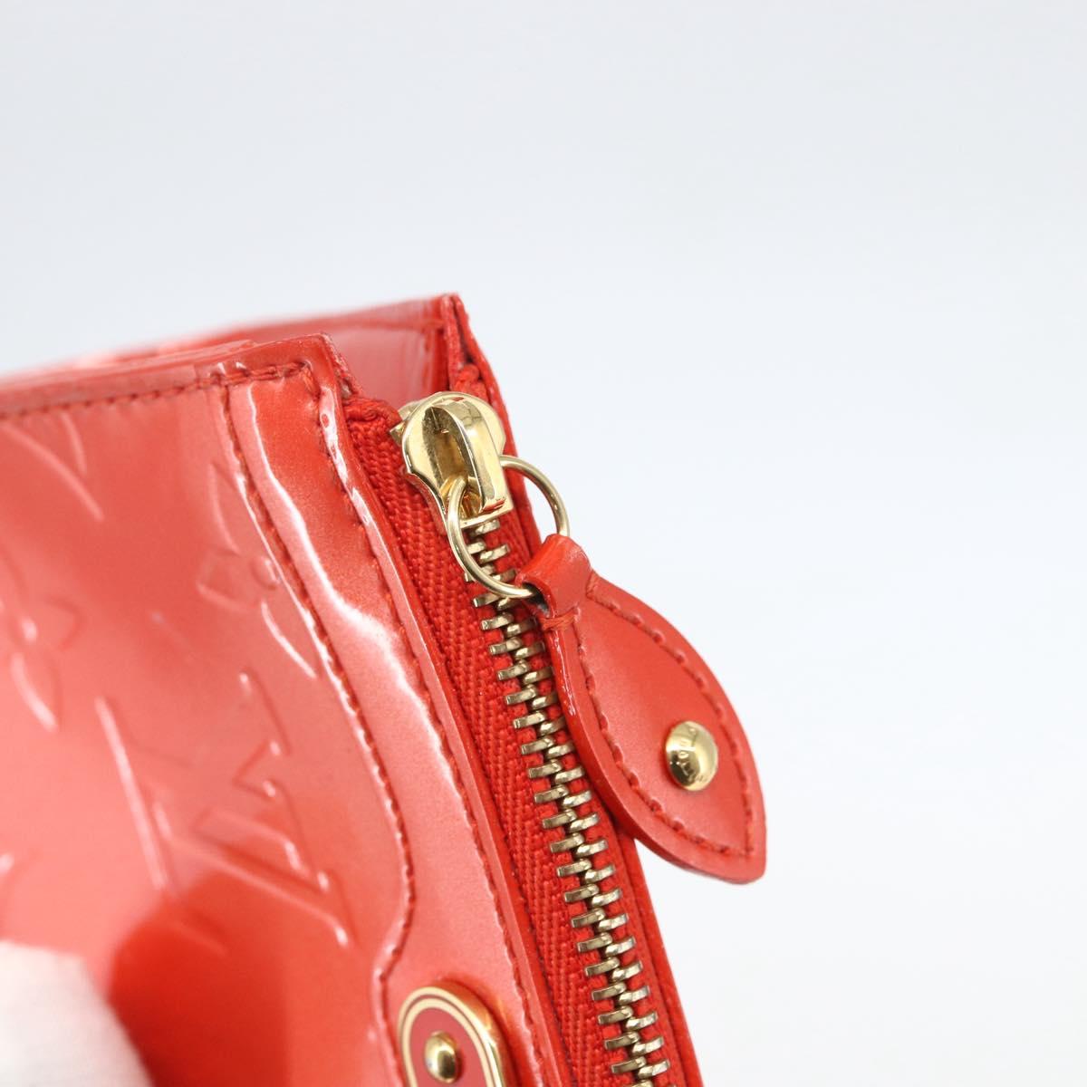 LOUIS VUITTON Monogram Vernis Trousse Pouch Orenge Sunset M93648 LV Auth 154200