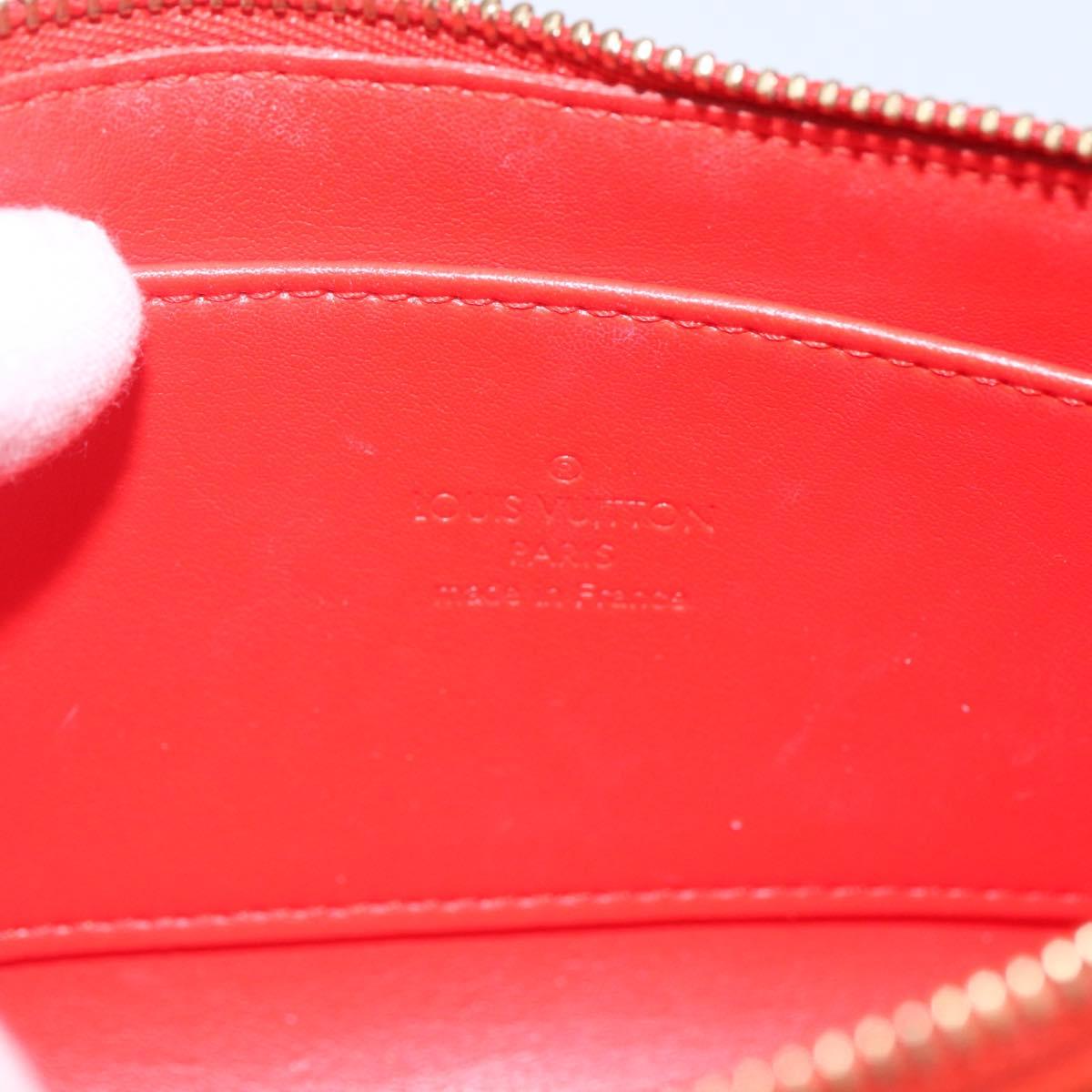 LOUIS VUITTON Monogram Vernis Trousse Pouch Orenge Sunset M93648 LV Auth 154200