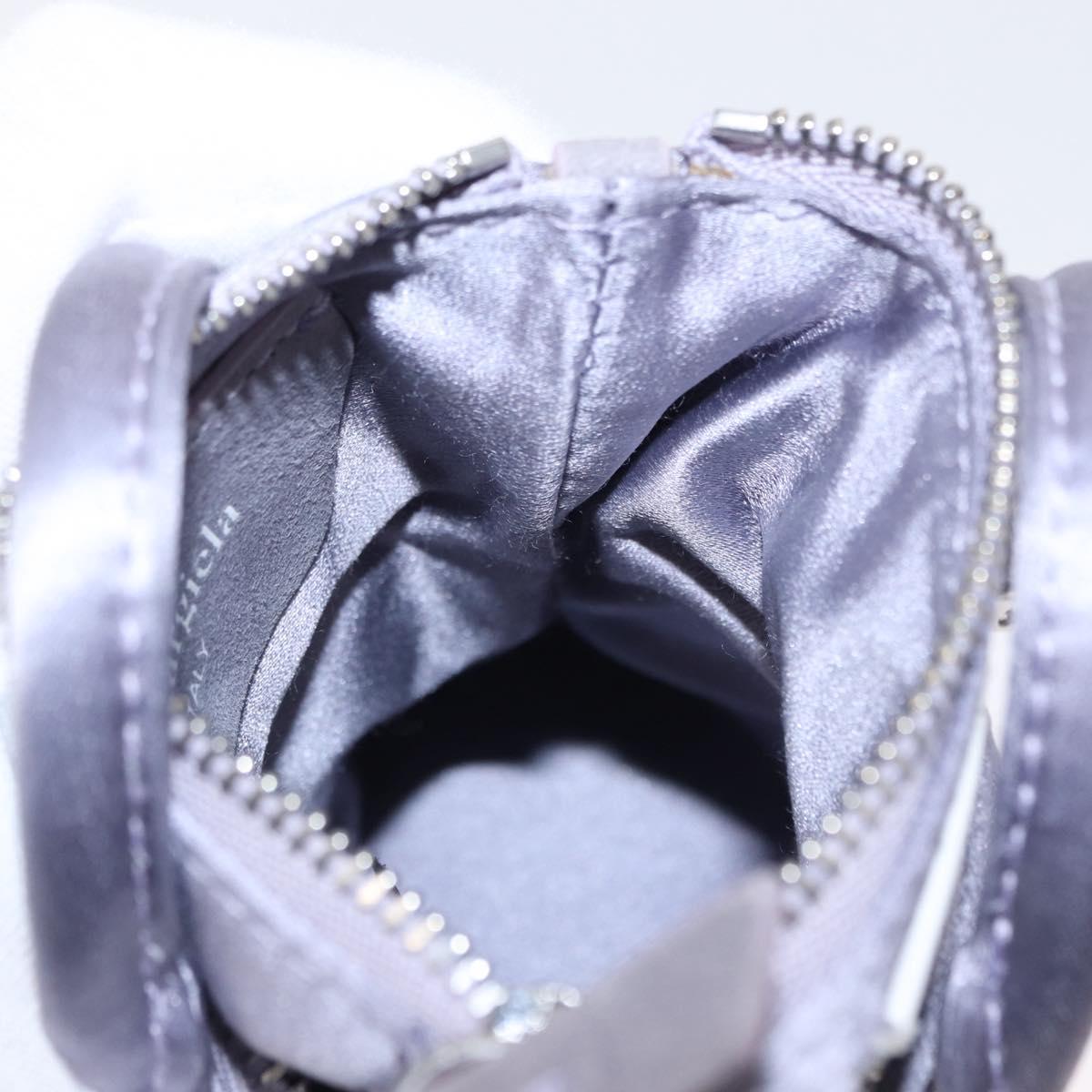Maison Margiela 5AC Shoulder Bag Satin Purple Silver Auth 154204M