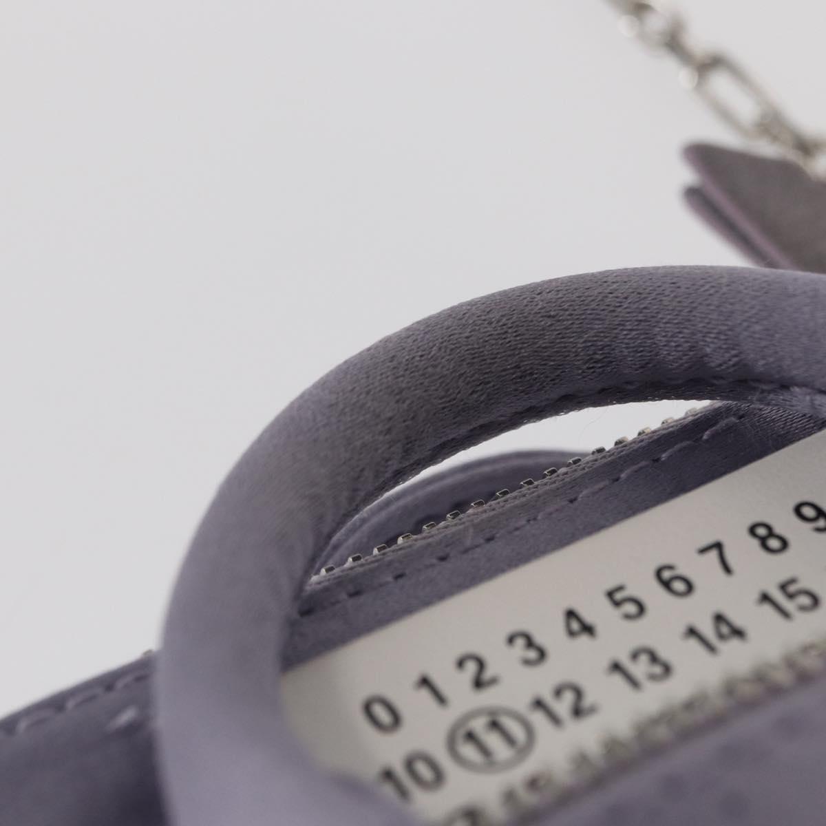 Maison Margiela 5AC Shoulder Bag Satin Purple Silver Auth 154204M