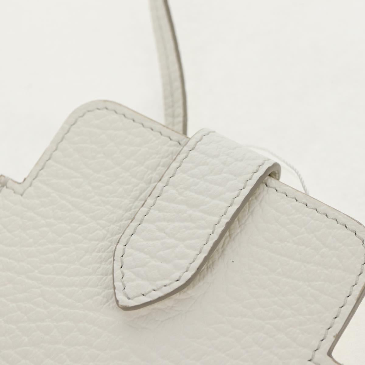 Maison Margiela Smart phone Shoulder Pouch White Silver Auth 154208M