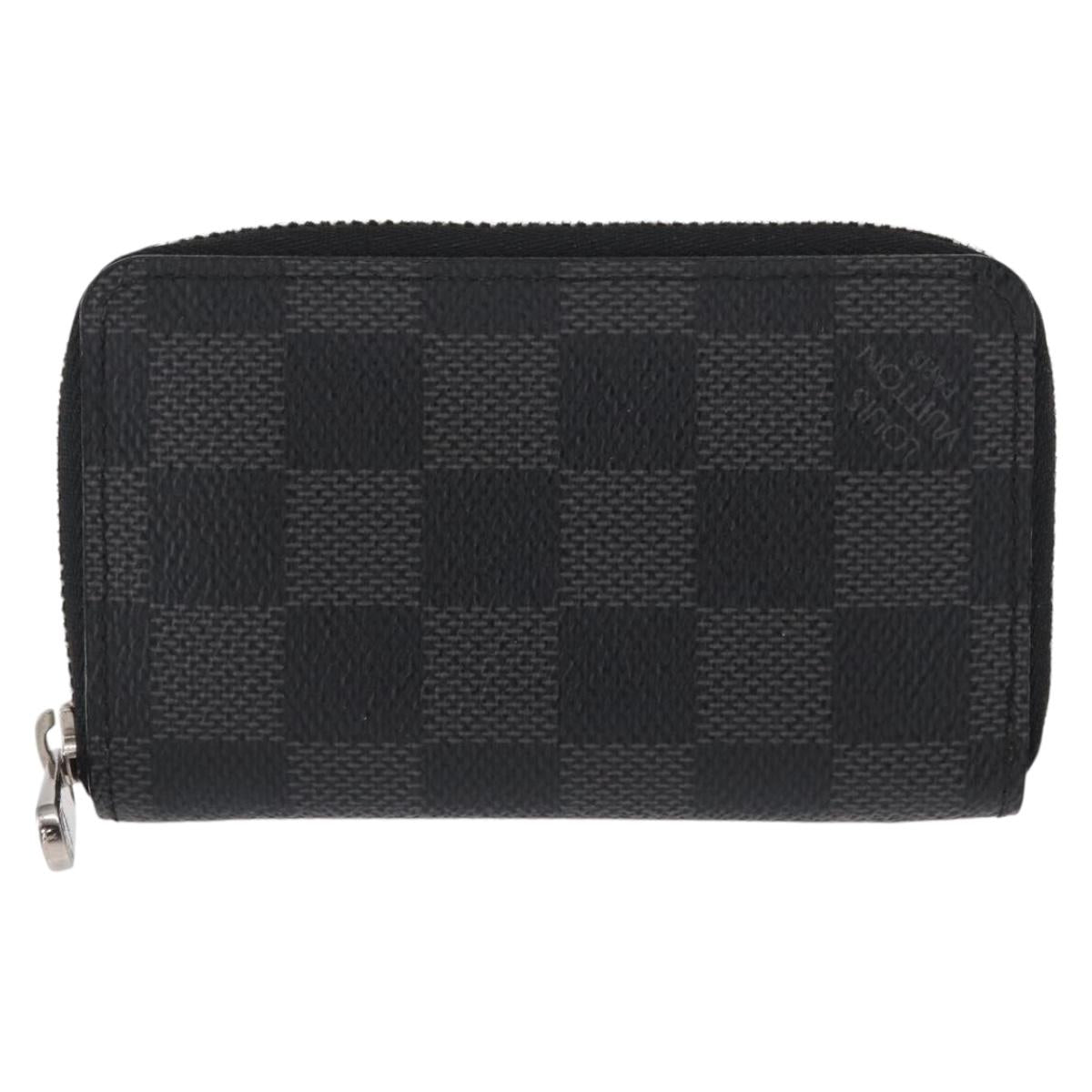LOUIS VUITTON Damier Graphite Zippy Coin Purse Coin Purse N63076 LV Auth 154209
