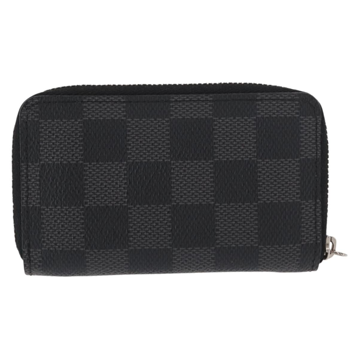 LOUIS VUITTON Damier Graphite Zippy Coin Purse Coin Purse N63076 LV Auth 154209
