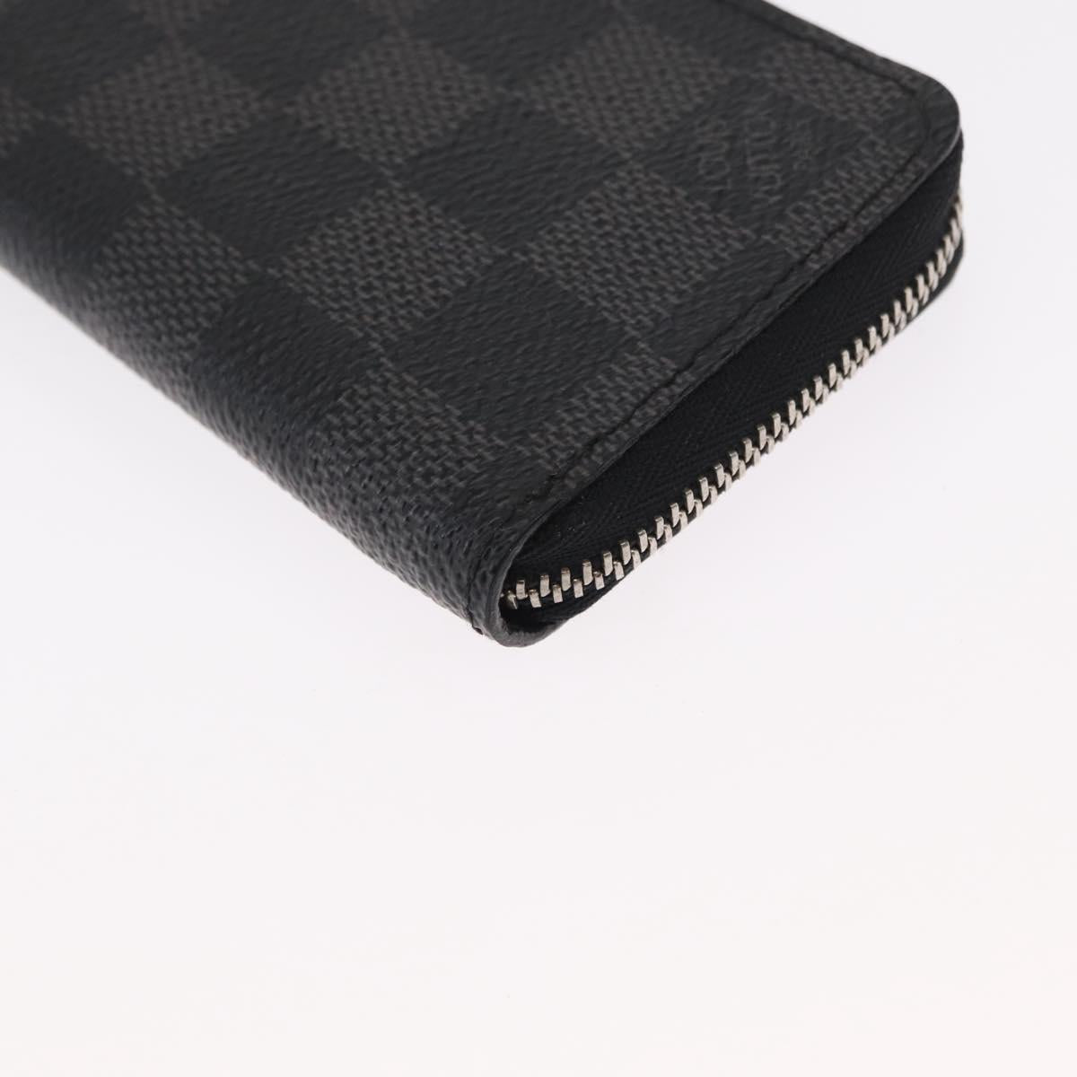 LOUIS VUITTON Damier Graphite Zippy Coin Purse Coin Purse N63076 LV Auth 154209