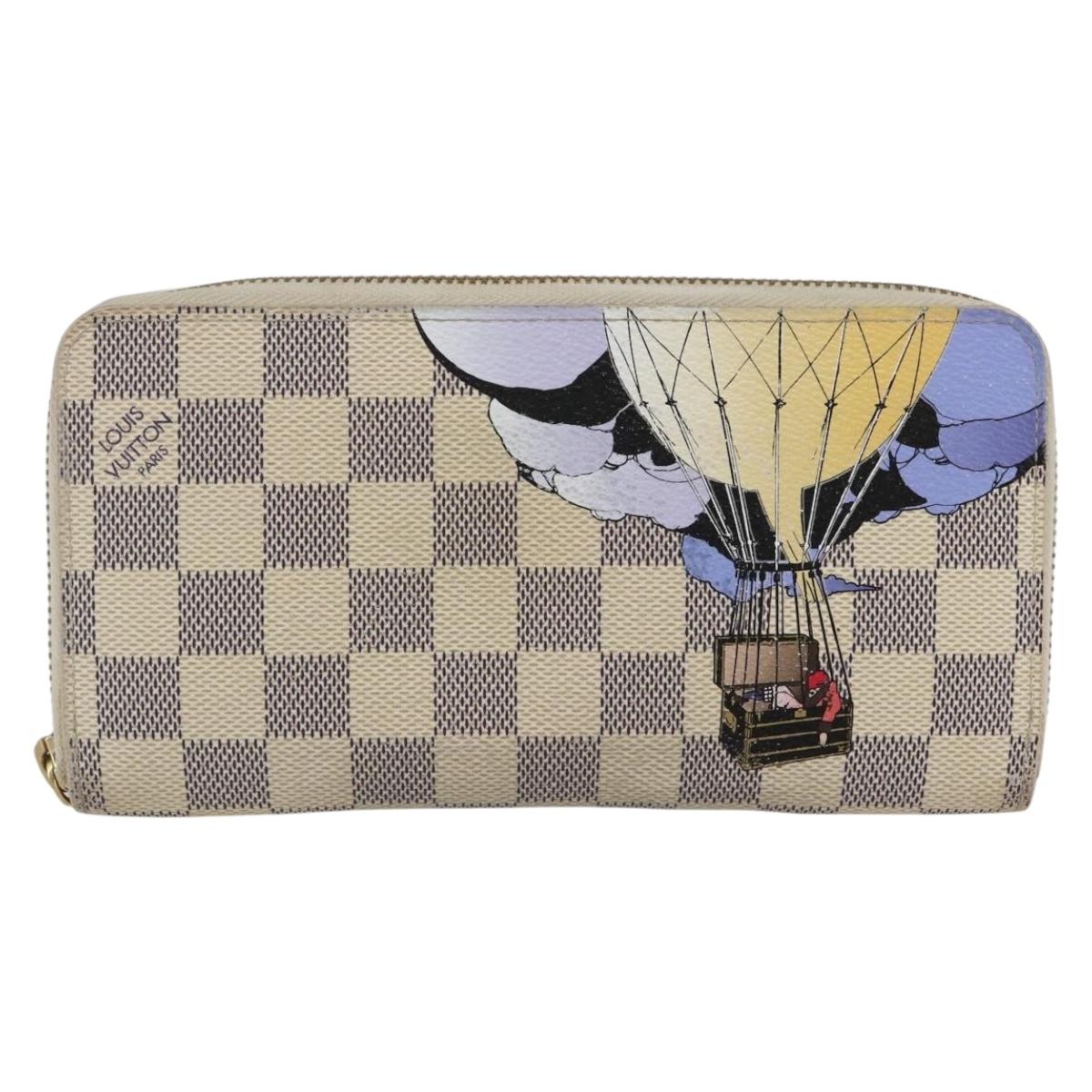 LOUIS VUITTON Damier Azur Illustre balloon Zippy Wallet N63006 LV Auth 154213