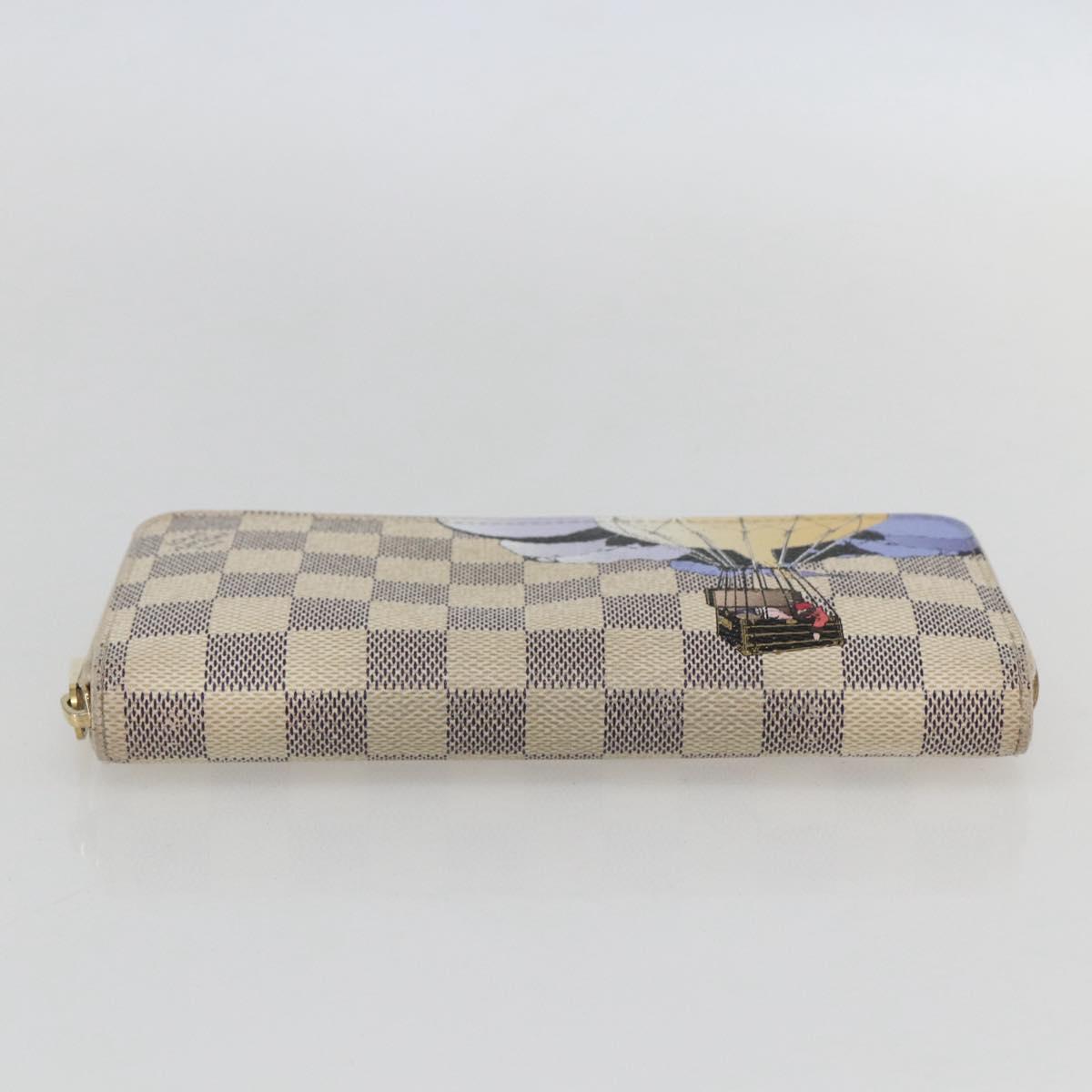 LOUIS VUITTON Damier Azur Illustre balloon Zippy Wallet N63006 LV Auth 154213