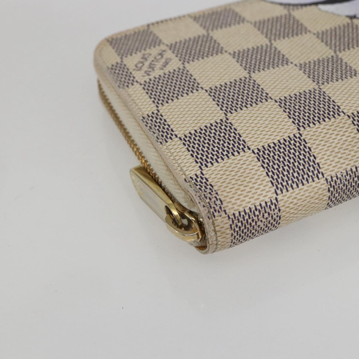 LOUIS VUITTON Damier Azur Illustre balloon Zippy Wallet N63006 LV Auth 154213