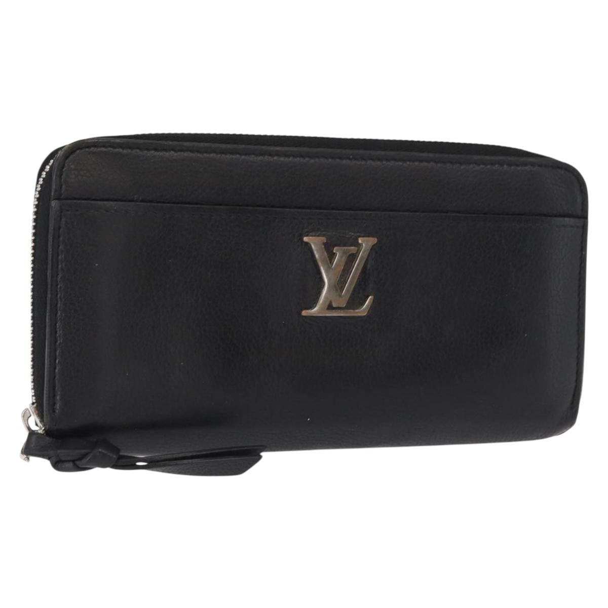 LOUIS VUITTON Zippy Rock Me Long Wallet Leather Black M62622 LV Auth 154214