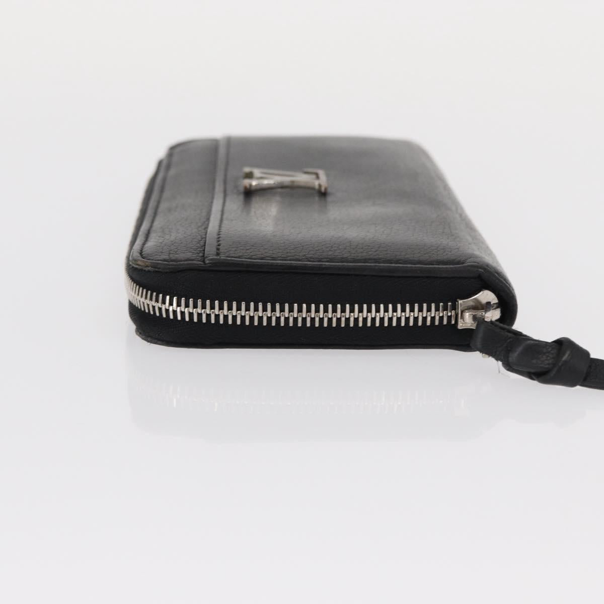 LOUIS VUITTON Zippy Rock Me Long Wallet Leather Black M62622 LV Auth 154214