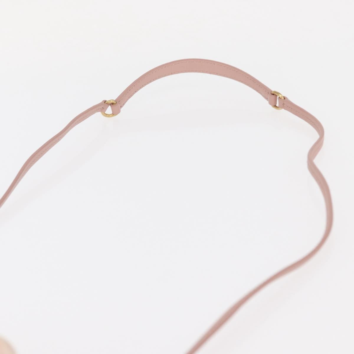 Miu Miu Matelasse Wonder Hand Bag Satin Pink Gold 5BC125 Auth 154226SM