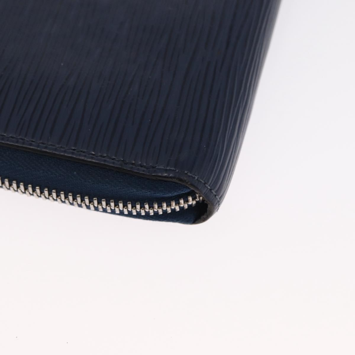 LOUIS VUITTON Epi Zippy Wallet Long Wallet Blue M61873 LV Auth 154243