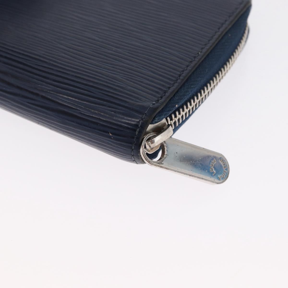 LOUIS VUITTON Epi Zippy Wallet Long Wallet Blue M61873 LV Auth 154243