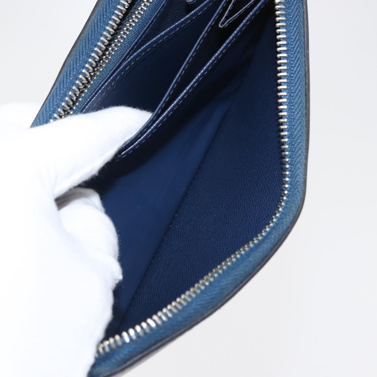 LOUIS VUITTON Epi Zippy Wallet Long Wallet Blue M61873 LV Auth 154243