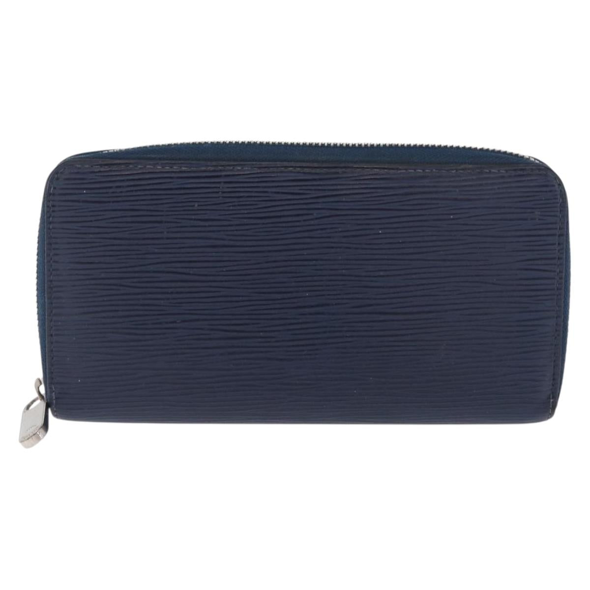 LOUIS VUITTON Epi Zippy Wallet Long Wallet Blue M61873 LV Auth 154243