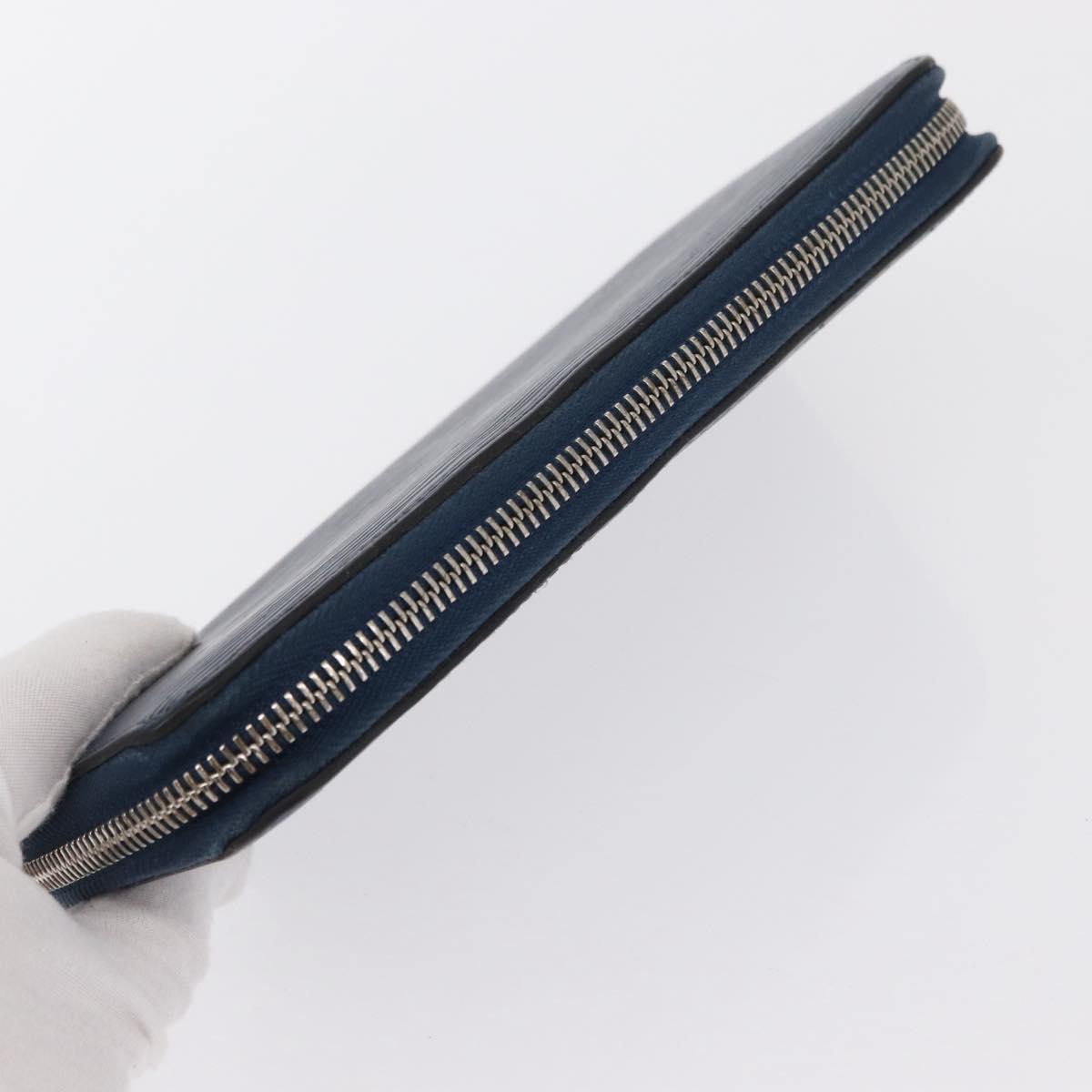 LOUIS VUITTON Epi Zippy Wallet Long Wallet Blue M61873 LV Auth 154243