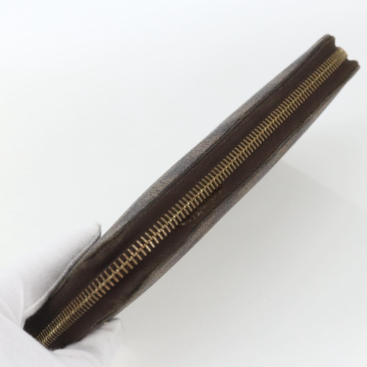 LOUIS VUITTON Damier Ebene Zippy Wallet Long Wallet N41661 LV Auth 154246