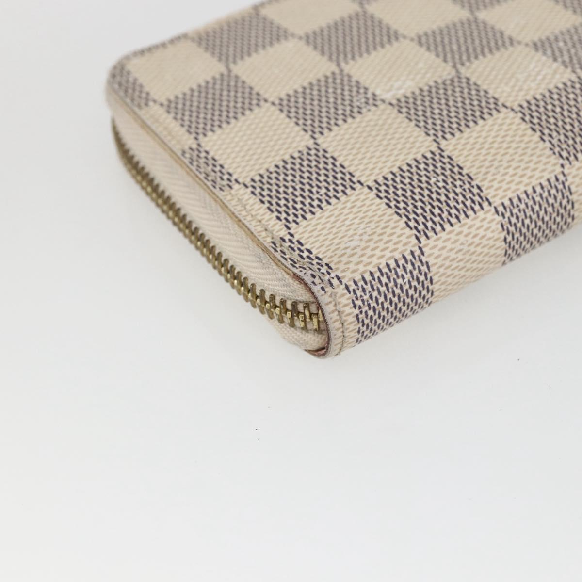 LOUIS VUITTON Damier Azur Portefeuille Clemence Long Wallet N61264 Auth 154247