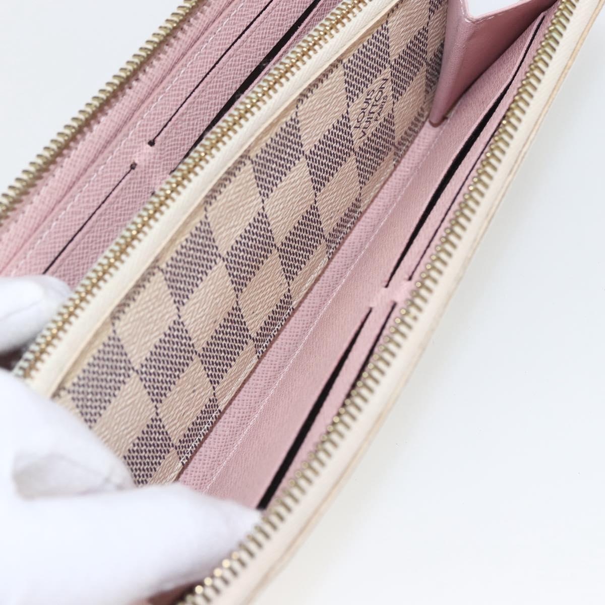 LOUIS VUITTON Damier Azur Portefeuille Clemence Long Wallet N61264 Auth 154247