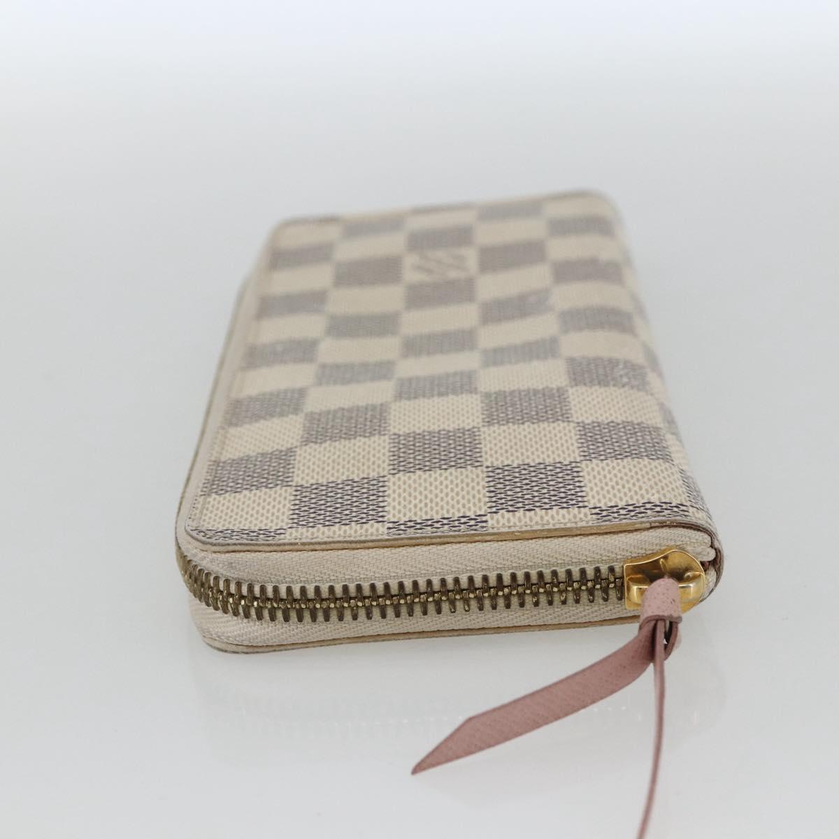 LOUIS VUITTON Damier Azur Portefeuille Clemence Long Wallet N61264 Auth 154247