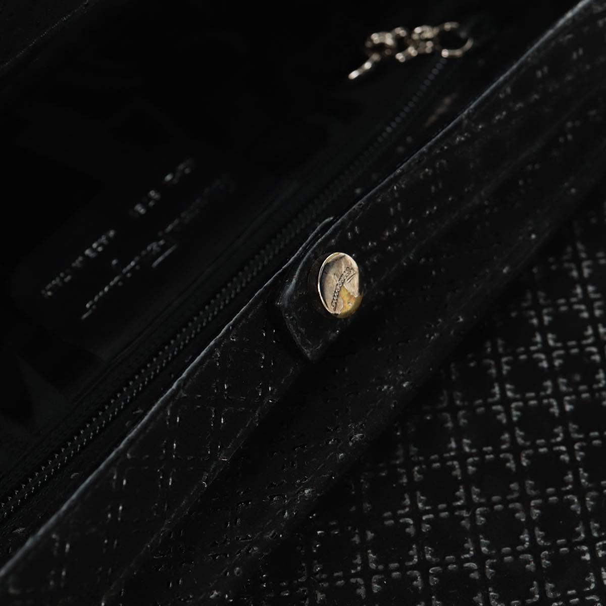 Salvatore Ferragamo Chain Shoulder Bag Suede Black Silver Auth 154248V