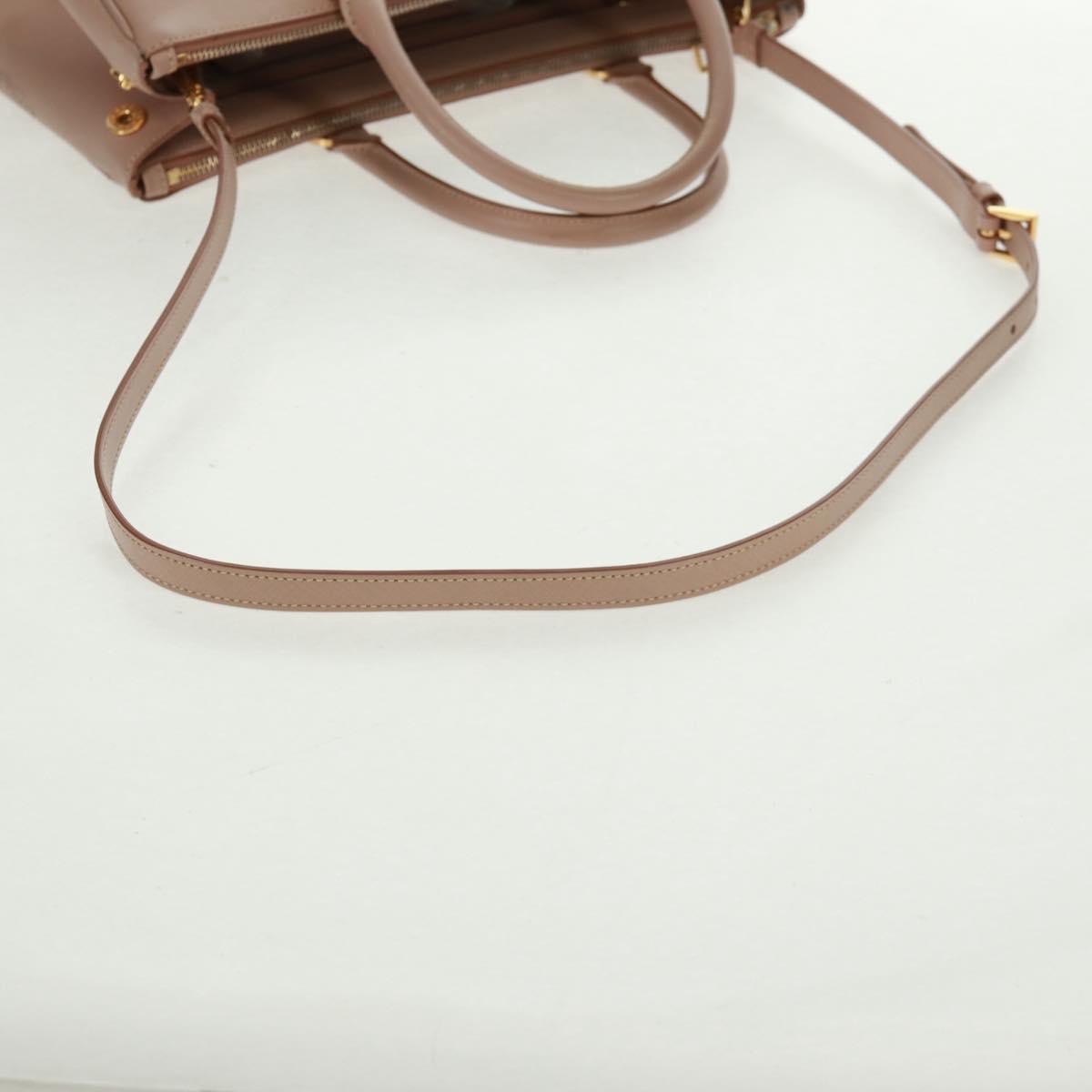 PRADA Hand Bag Safiano leather 2way Pink Gold Auth 154265V